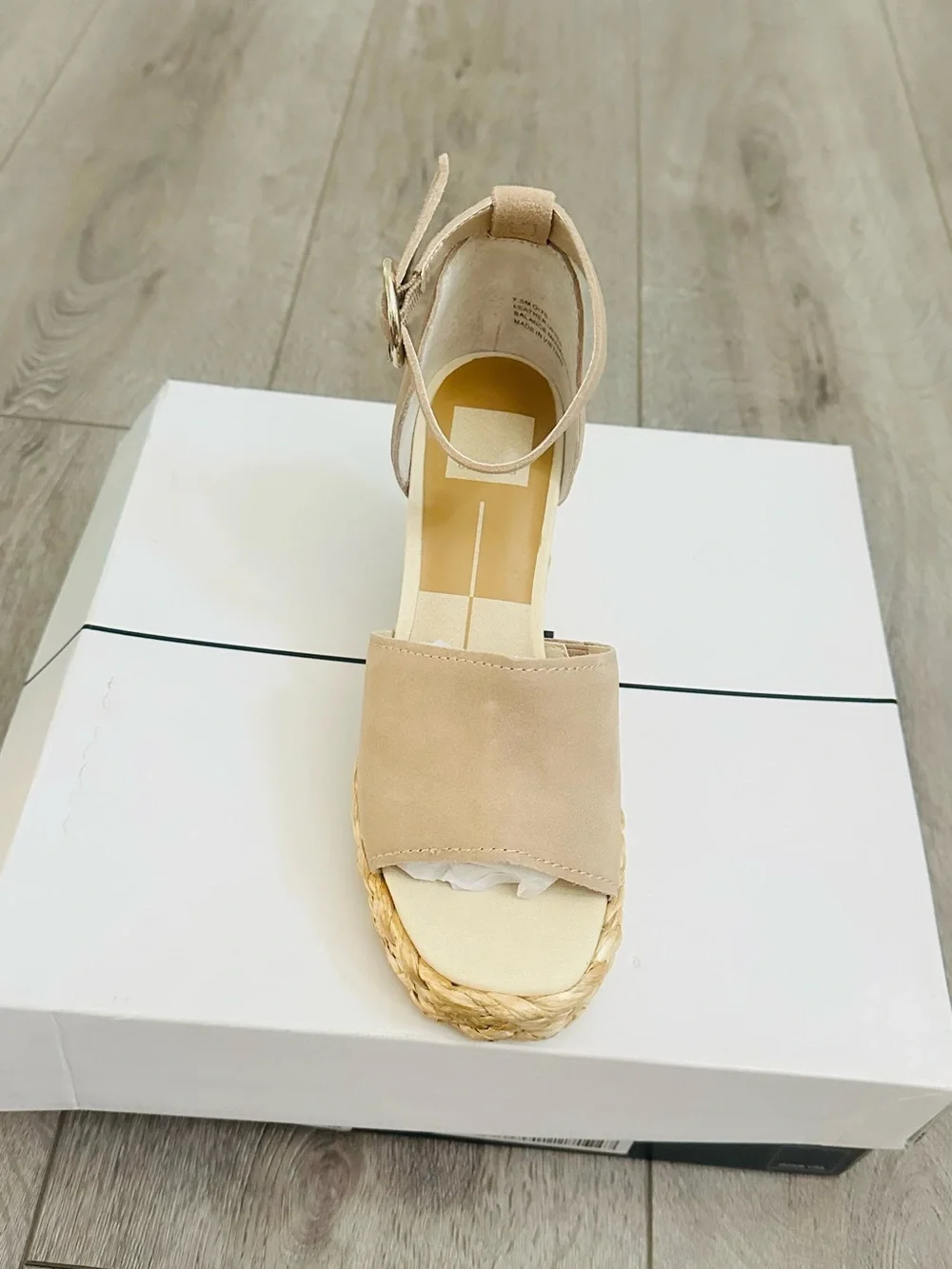 NEW Dolce Vita Otis Platform Wedge Espadrille Suede Sandals Size 7.5